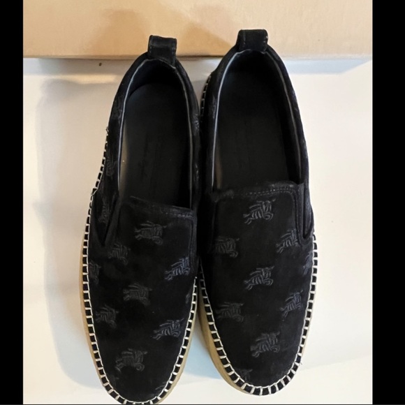 Burberry black slip on sneaker